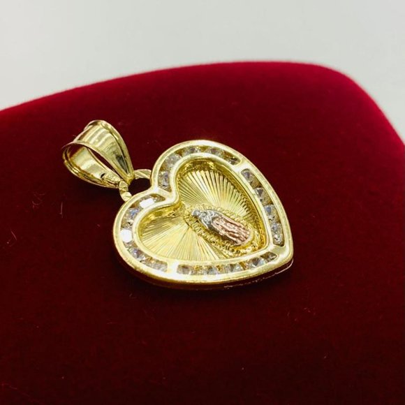 Cadena Tres Oros de la Guadalupe para Mujer 20" Virgen de Guadalupe Necklace GF - Picture 2 of 10